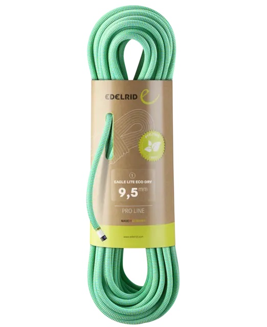 Edelrid "Eagle Lite Eco Dry 9,5mm" - bright green 60 Meter