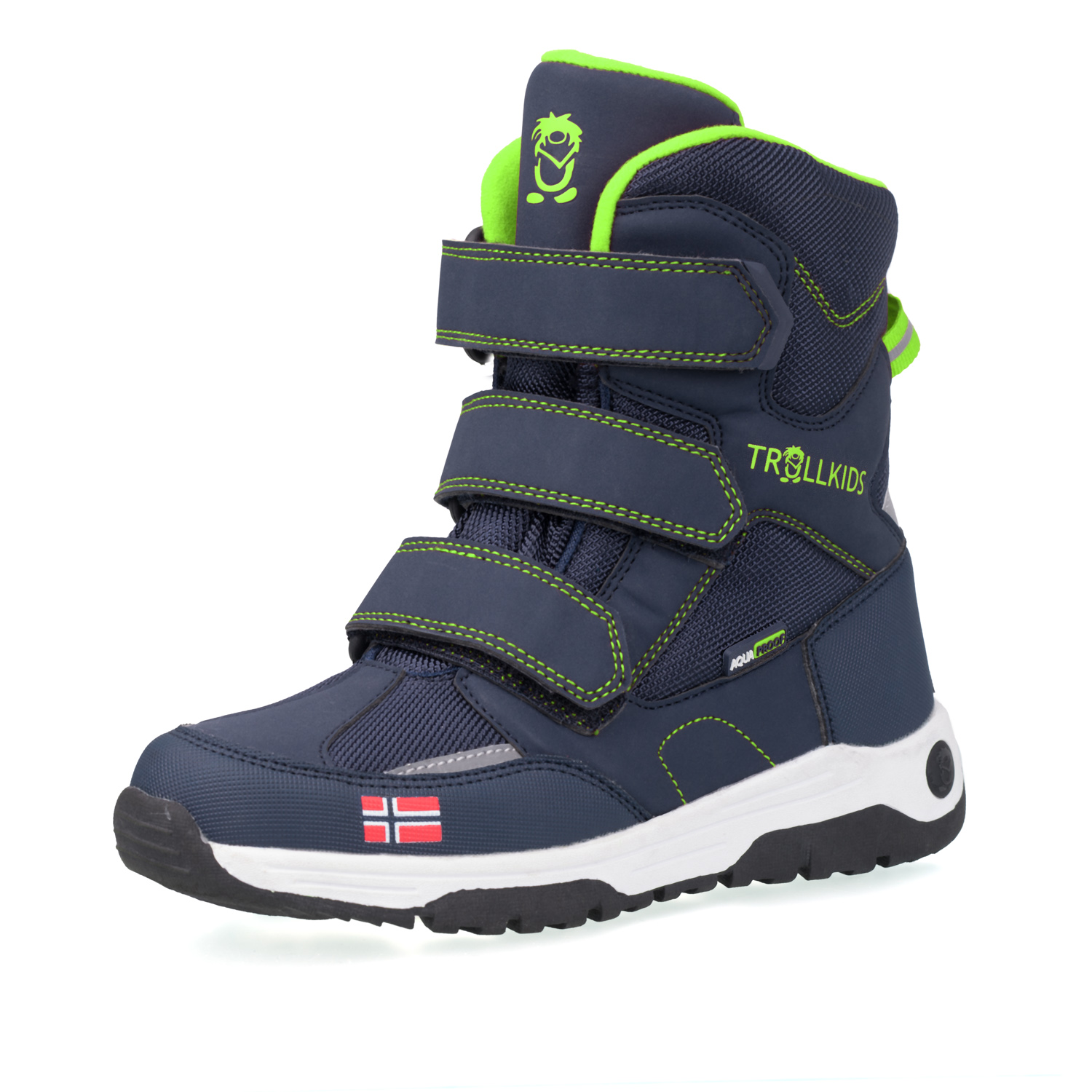 Trollkids "Kids Lofoten Winter Boots" - navy/ viper green